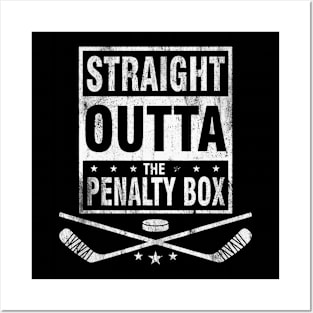 Funny Ice Hockey Straight Outta The Penalty Box Hockey Lover Posters and Art